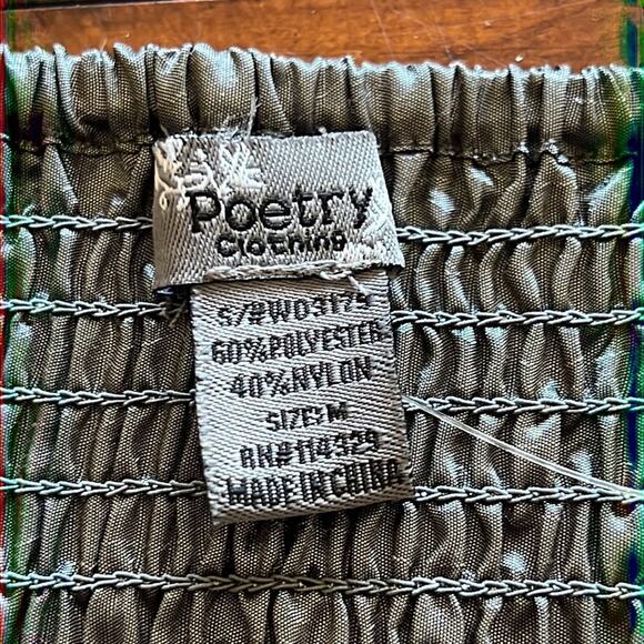 Poetry Clothing Silver Metallic Strapless Tiered Mini Dress with Sash - Picture 4 of 12